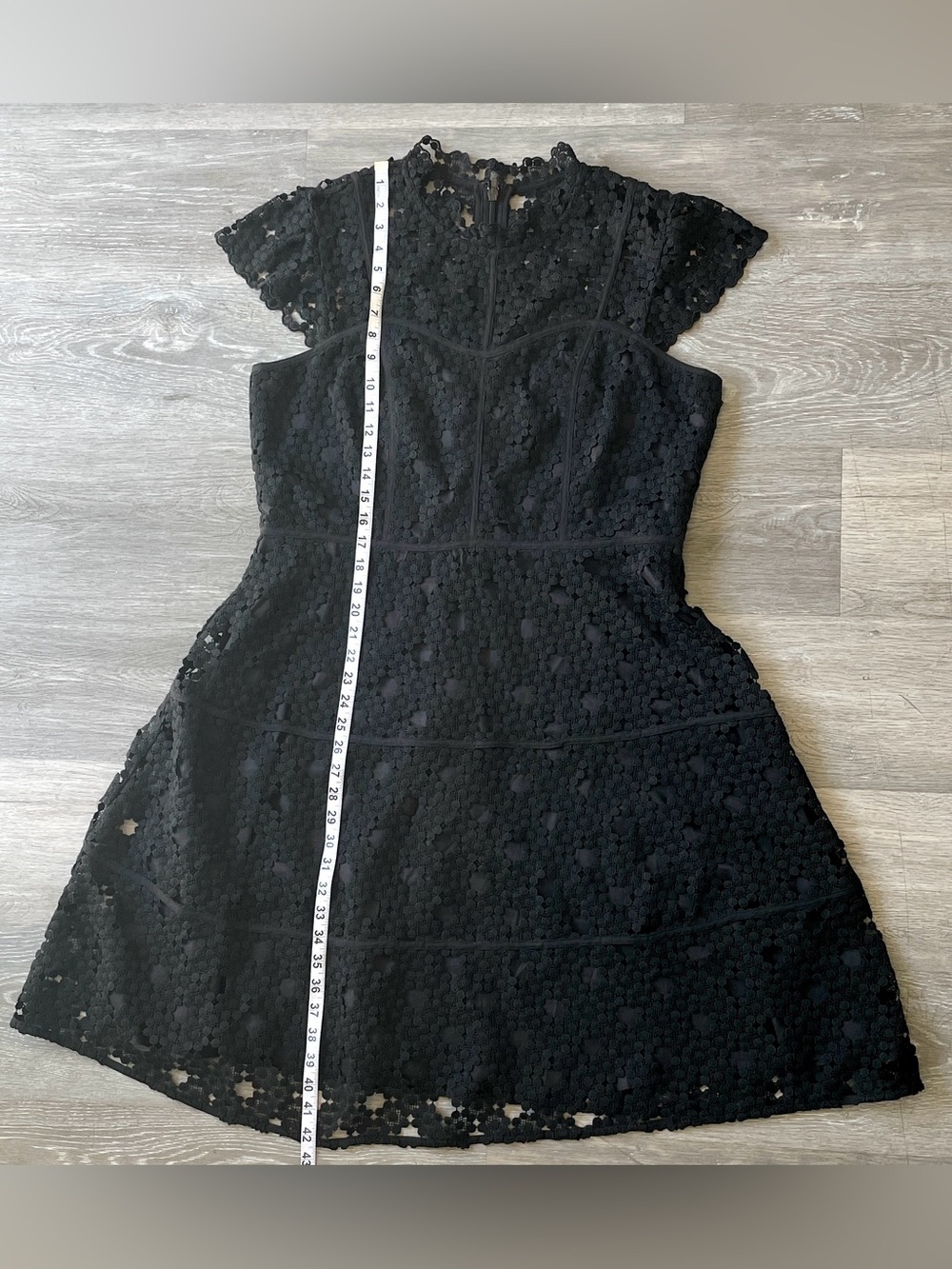 City Chic Black Lace Fit & Flare Dress Romantic Goth Chic - Picture 10 of 10